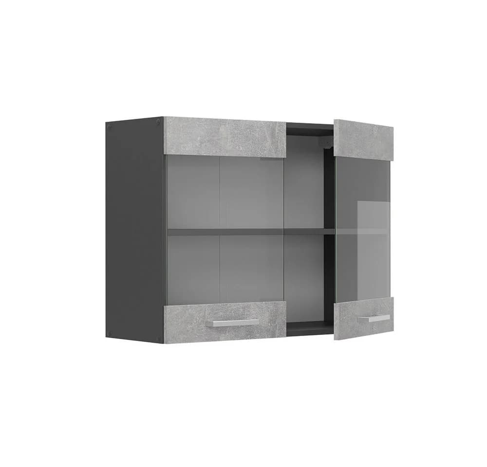 Vicco Glashängeschrank R-Line Beton Anthrazit 80 cm - Bild 4