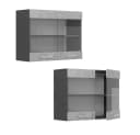 Vicco Glashängeschrank R-Line Beton Anthrazit 80 cm Bild 5