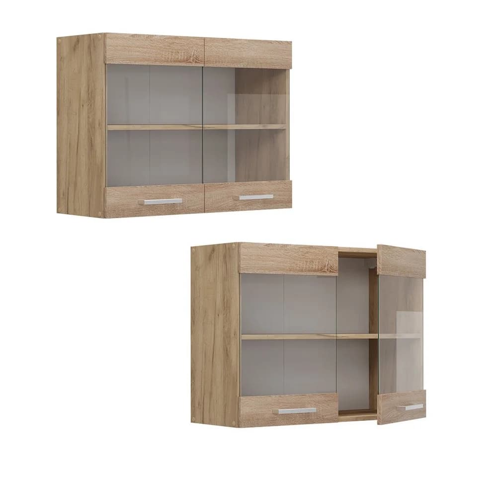 Vicco Glashängeschrank R-Line Sonoma/Goldkraft Eiche Glasfront - Bild 5