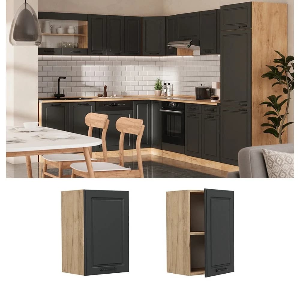 Vicco Hängeschrank R-Line Anthrazit Landhaus 40 cm