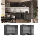Vicco Glashängeschrank R-Line Anthrazit Hochglanz Bild 1