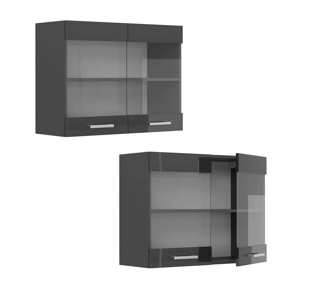 Vicco Glashängeschrank R-Line Anthrazit Hochglanz - Bild 5