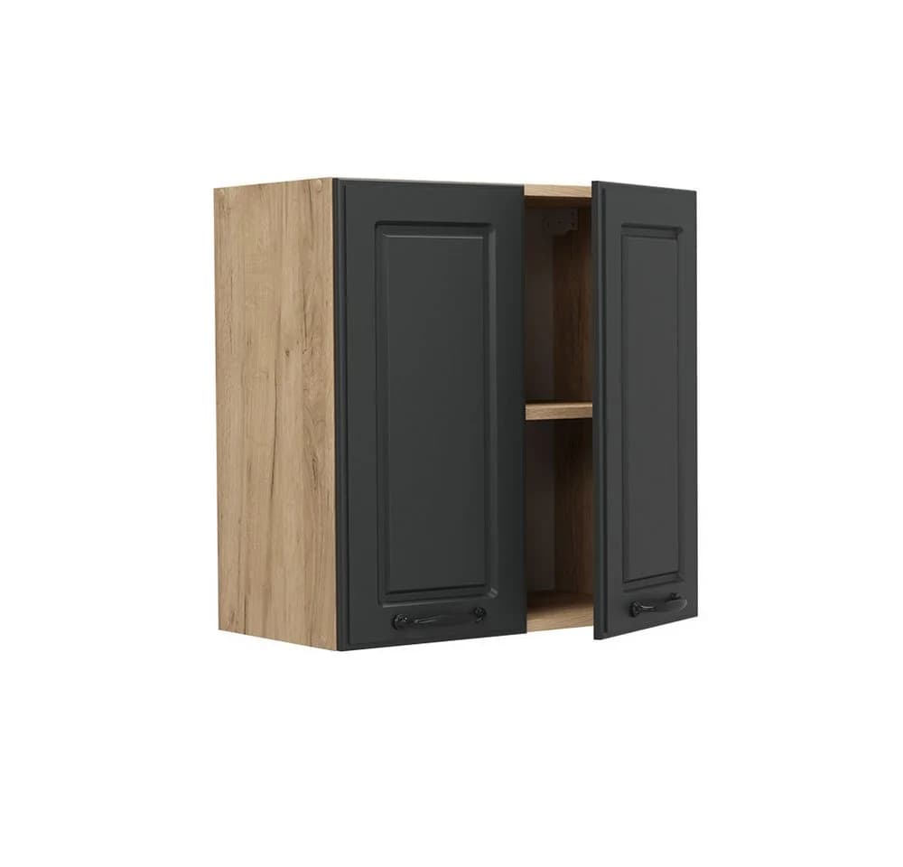 Vicco Hängeschrank R-Line Anthrazit Landhaus Goldkraft Eiche 60 cm - Bild 4