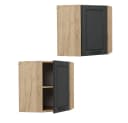 Vicco Eckhängeschrank R-Line Anthrazit Landhaus Goldkraft Eiche Bild 5
