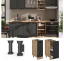 Vicco Apothekerschrank R-Line Anthrazit Landhaus Eiche 30 cm Bild 3