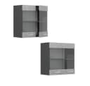 Vicco Glashängeschrank R-Line Beton/Anthrazit mit Glastüren Bild 5