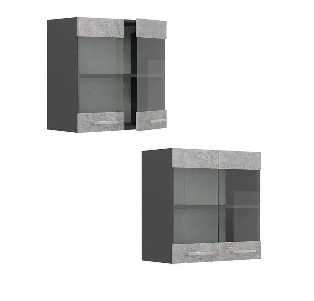 Vicco Glashängeschrank R-Line Beton/Anthrazit mit Glastüren - Bild 5