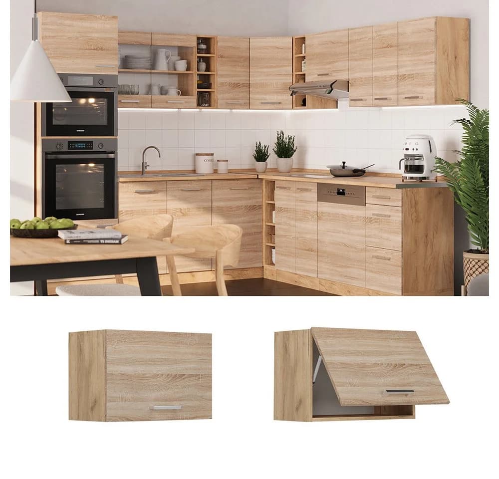 Vicco Hängeschrank R-Line Sonoma/Goldkraft Eiche Modern