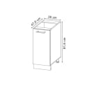 Vicco Apothekerschrank R-Line Anthrazit Landhaus 30 cm Bild 1