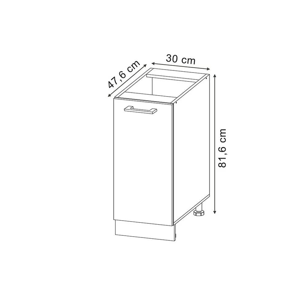 Vicco Apothekerschrank R-Line Anthrazit Landhaus 30 cm