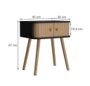 Vicco Germo Nachtschrank Anthrazit/Bambus 2-er Set Bild 3