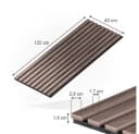 Vicco Wandpaneel Akustikpaneel Nussbaum/Braun 4-tlg. Bild 1