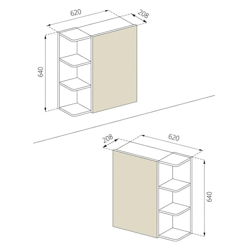 Vicco Badezimmerspiegelschrank Fynn Goldkraft Eiche - Bild 3