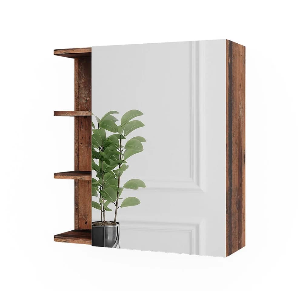 Vicco Badezimmerspiegelschrank Fynn Oldstyle Braun - Bild 2