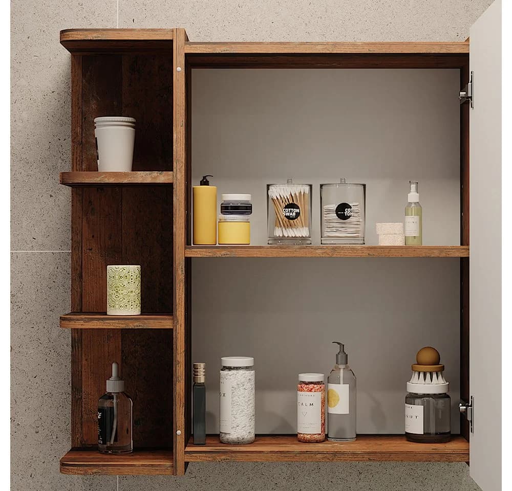 Vicco Badezimmerspiegelschrank Fynn Oldstyle Braun - Bild 5