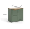 Vicco Waschbeckenunterschrank Marelle Grün/Anthrazit 60 x 57.5 cm Bild 1