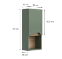 Vicco Hängeschrank Marelle Grün Badorganizer mit Tür und Fach Bild 1