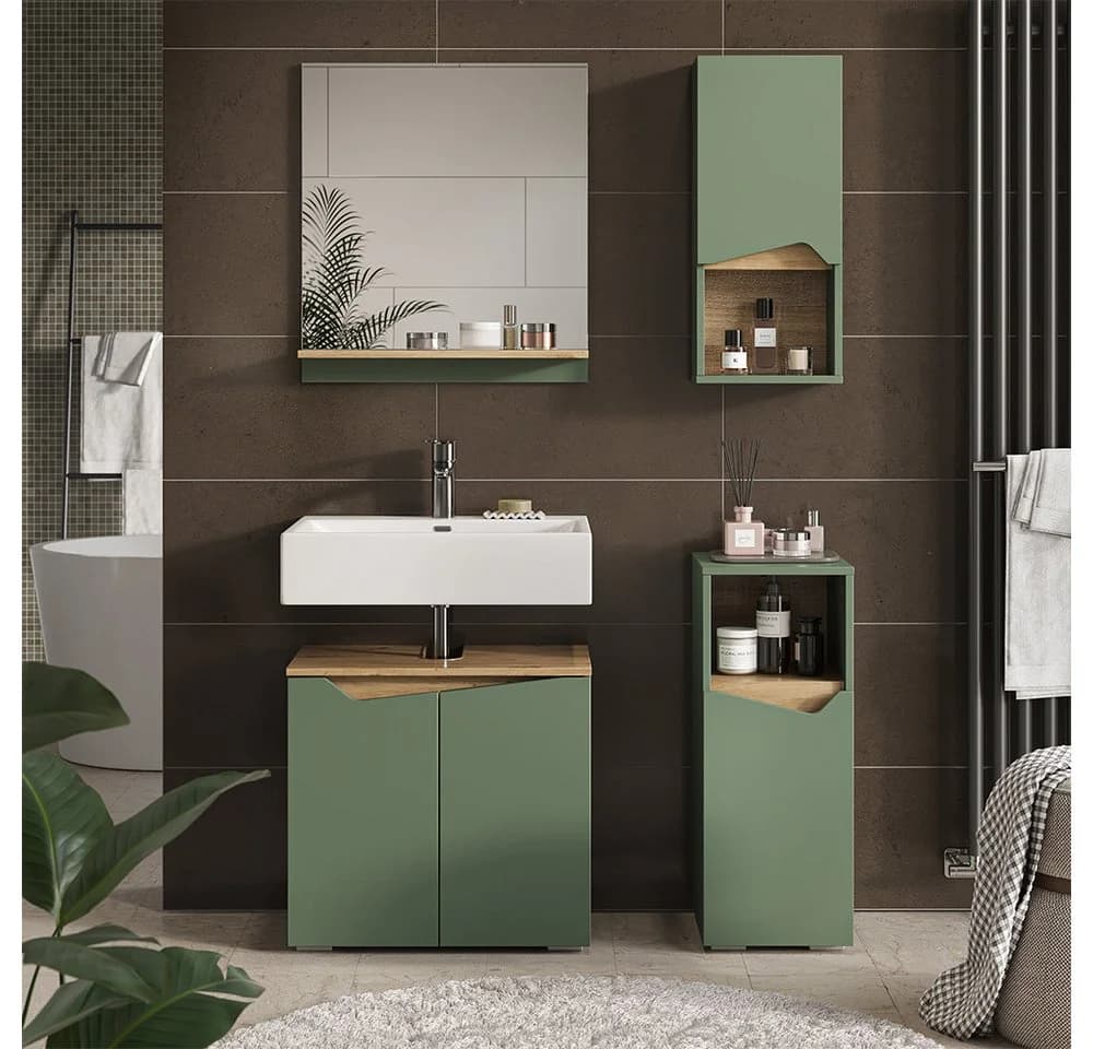 Vicco Hängeschrank Marelle Grün Badorganizer mit Tür und Fach - Bild 3