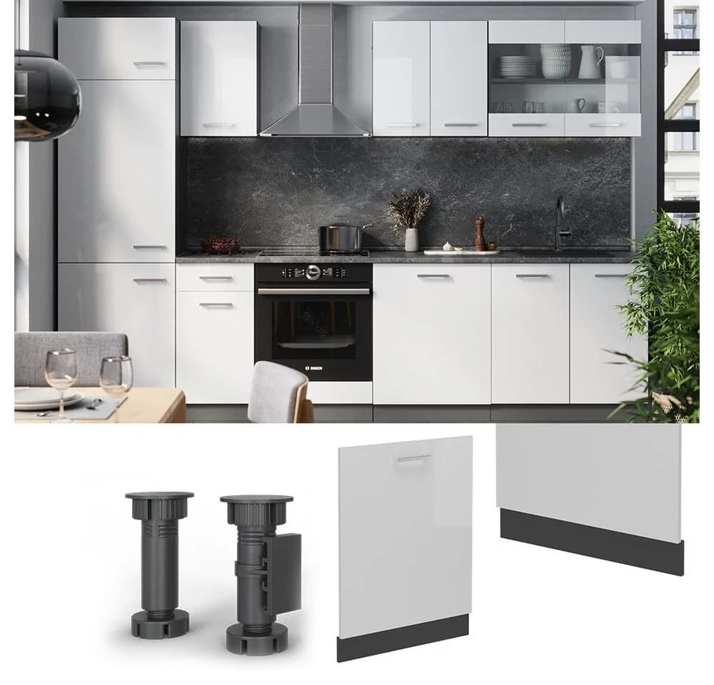 Vicco Frontblende R-Line Weiß Hochglanz/Anthrazit 60 cm - Bild 3