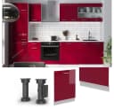 Vicco Frontblende R-Line Rot Hochglanz Weiß 60 cm Bild 3