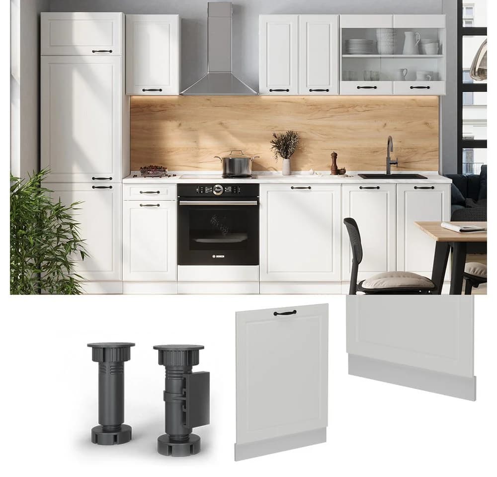 Vicco Frontblende R-Line, Weiß Landhaus, 60 cm ohne Arbeitsplatte - Bild 3