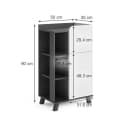 Vicco Midischrank Karen Anthrazit/Weiß mit Push-to-Open-Funktion Bild 1