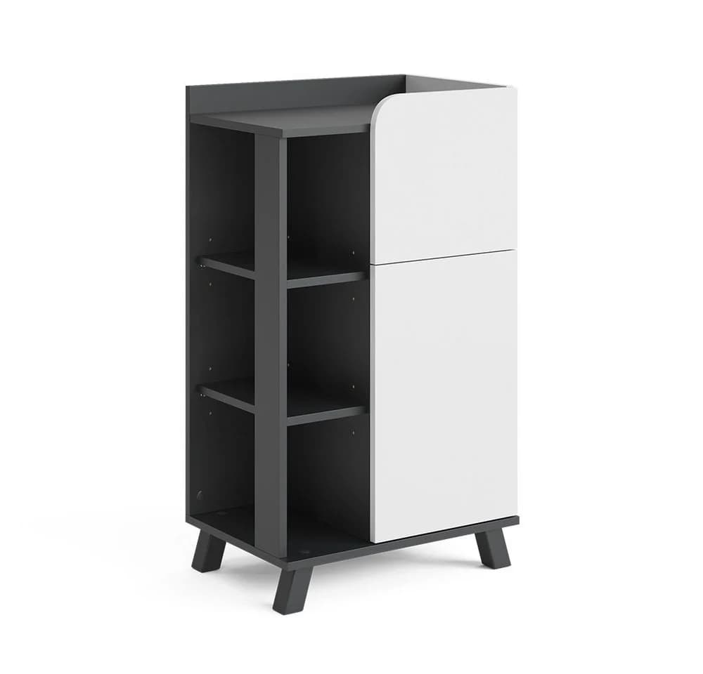 Vicco Midischrank Karen Anthrazit/Weiß mit Push-to-Open-Funktion - Bild 2