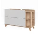 Vicco Waschbeckenunterschrank Karen Sonoma/Weiß 2 Schubladen Bild 2
