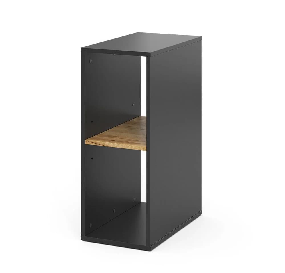 Vicco PC-Schrank Tomy Anthrazit Goldkraft Eiche 2 Fächer