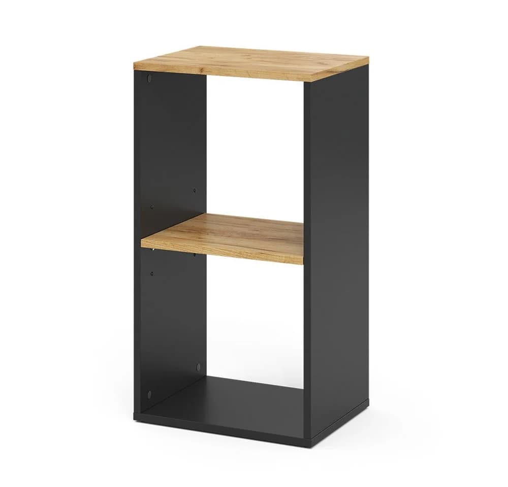 Vicco Bücherregal Tomy Anthrazit/Goldkraft Eiche 2 Fächer