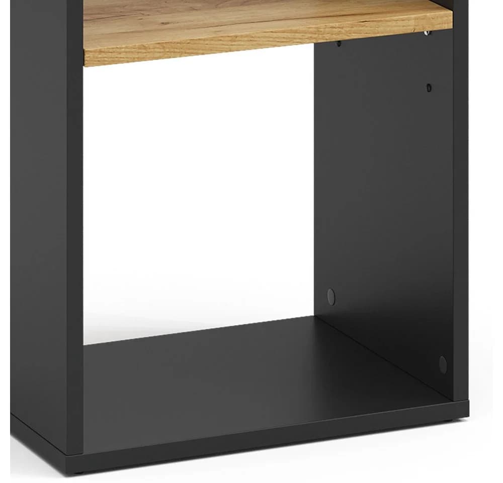 Vicco Bücherregal Tomy Anthrazit/Goldkraft Eiche 2 Fächer - Bild 5