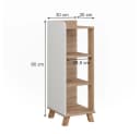 Vicco Midischrank Karen, Sonoma/Weiß, 4 Ablagen Bild 1