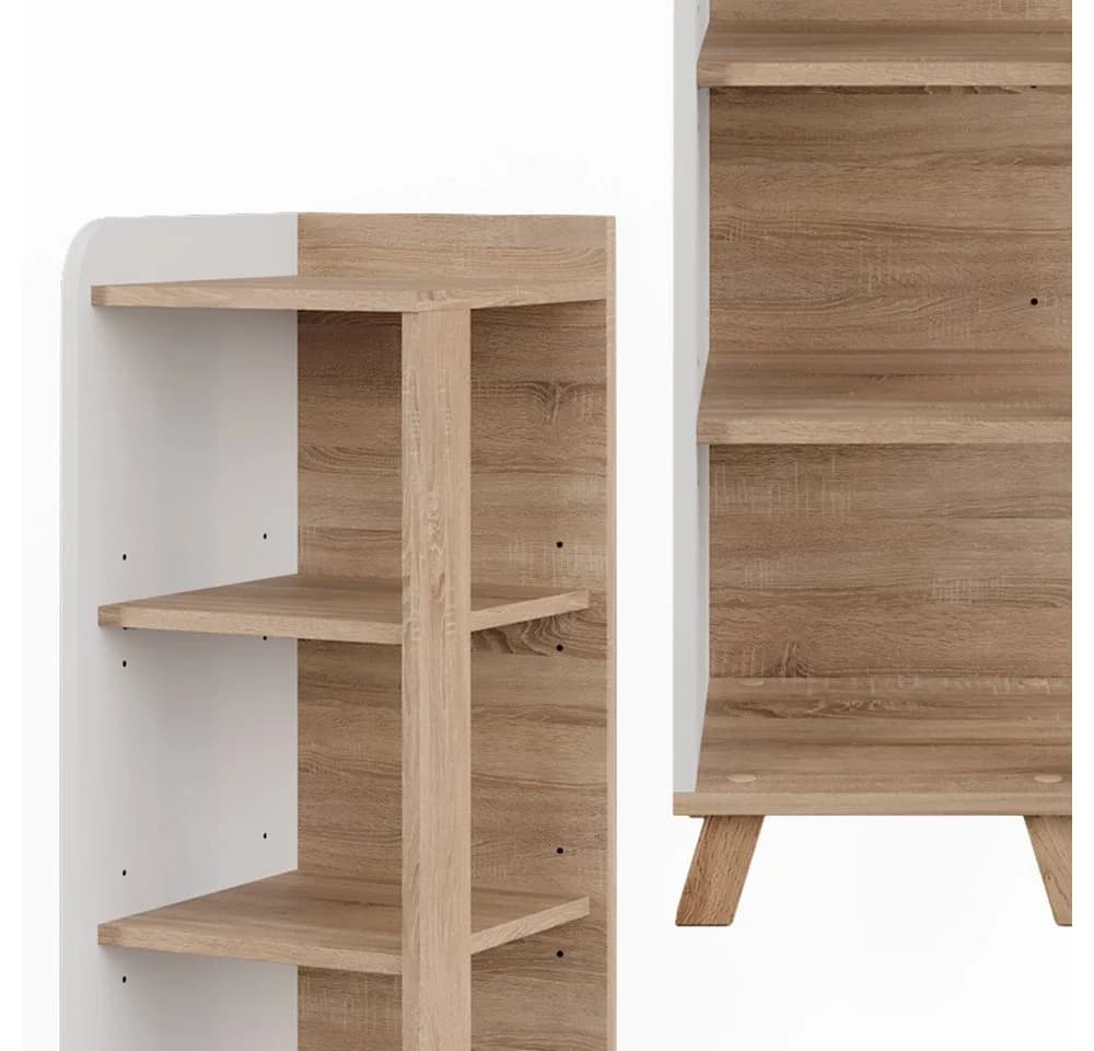 Vicco Midischrank Karen, Sonoma/Weiß, 4 Ablagen - Bild 5