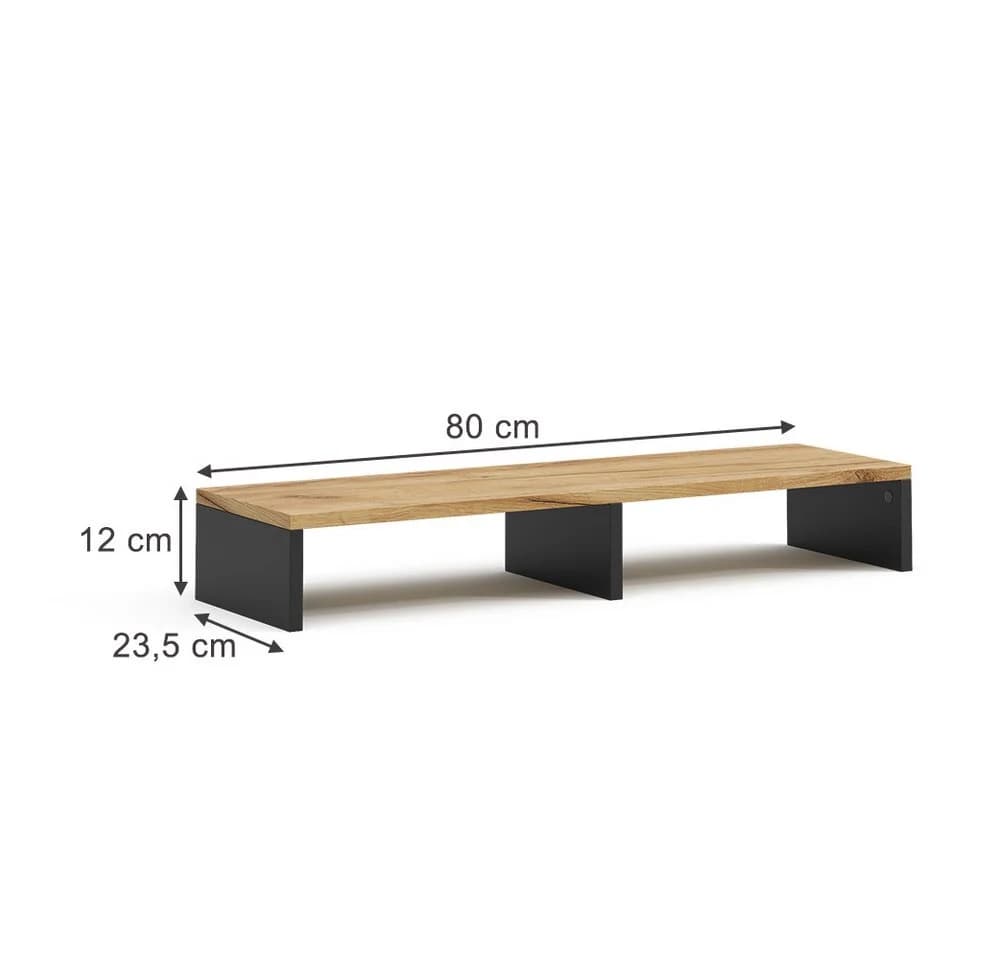Vicco Monitorständer Tomy Anthrazit/Gold Eiche Modern
