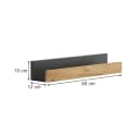 Vicco Bücherregal Tomy Anthrazit/Goldkraft Eiche 2er Set Wandregal Bild 1