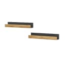 Vicco Bücherregal Tomy Anthrazit/Goldkraft Eiche 2er Set Wandregal Bild 2