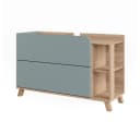 Vicco Waschbeckenunterschrank Karen Blau 2 Schubladen Bild 2