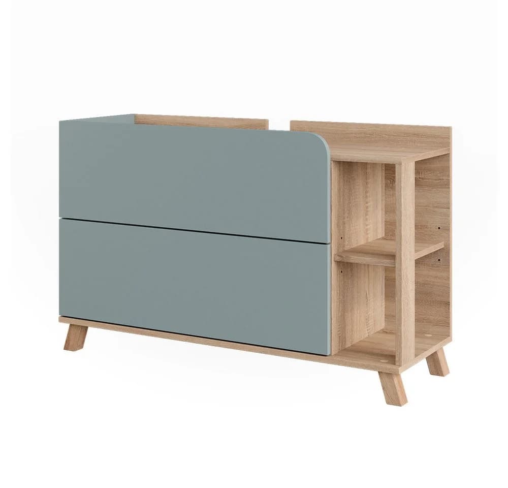 Vicco Waschbeckenunterschrank Karen Blau 2 Schubladen - Bild 2