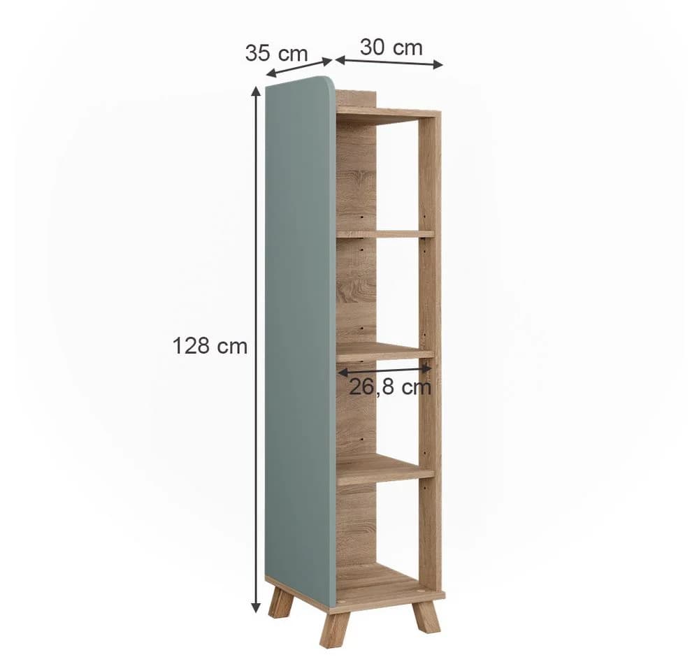Vicco Midischrank Karen Blau 4 Fächer