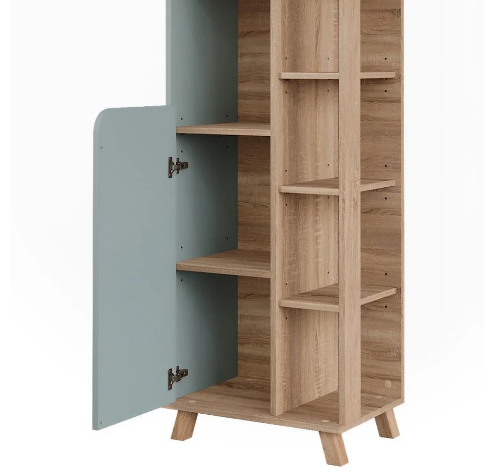 Vicco Hochschrank Karen, Sonoma/Blau, 2 Türen - Bild 5