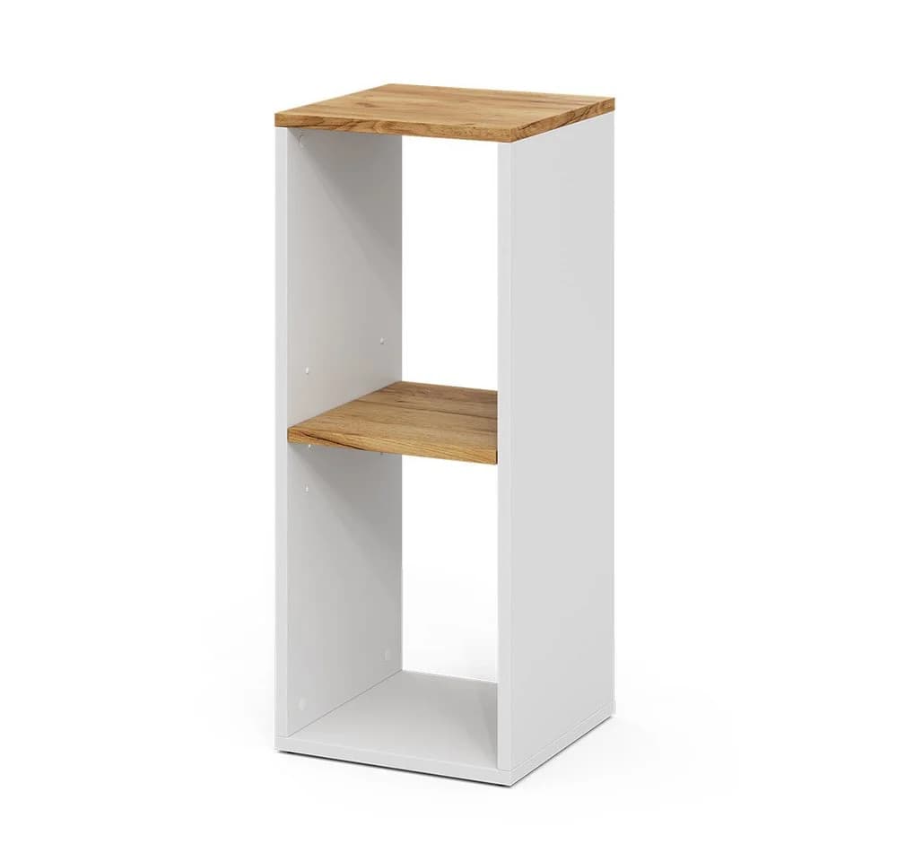 Vicco Bücherregal Tomy Weiß/Goldkraft Eiche 2 Fächer