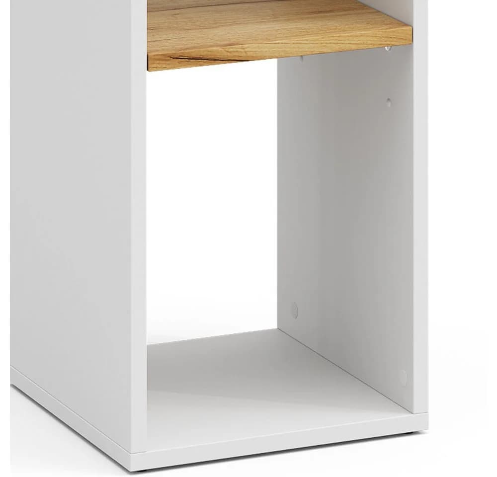 Vicco Bücherregal Tomy Weiß/Goldkraft Eiche 2 Fächer - Bild 5