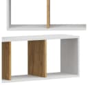 Vicco Bücherregal Tomy Weiß/Goldkraft Eiche 2er Set Modernes Wandregal Bild 5