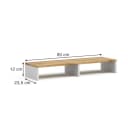 Vicco Monitorständer Tomy Weiß/Goldkraft Eiche Modern Bild 1