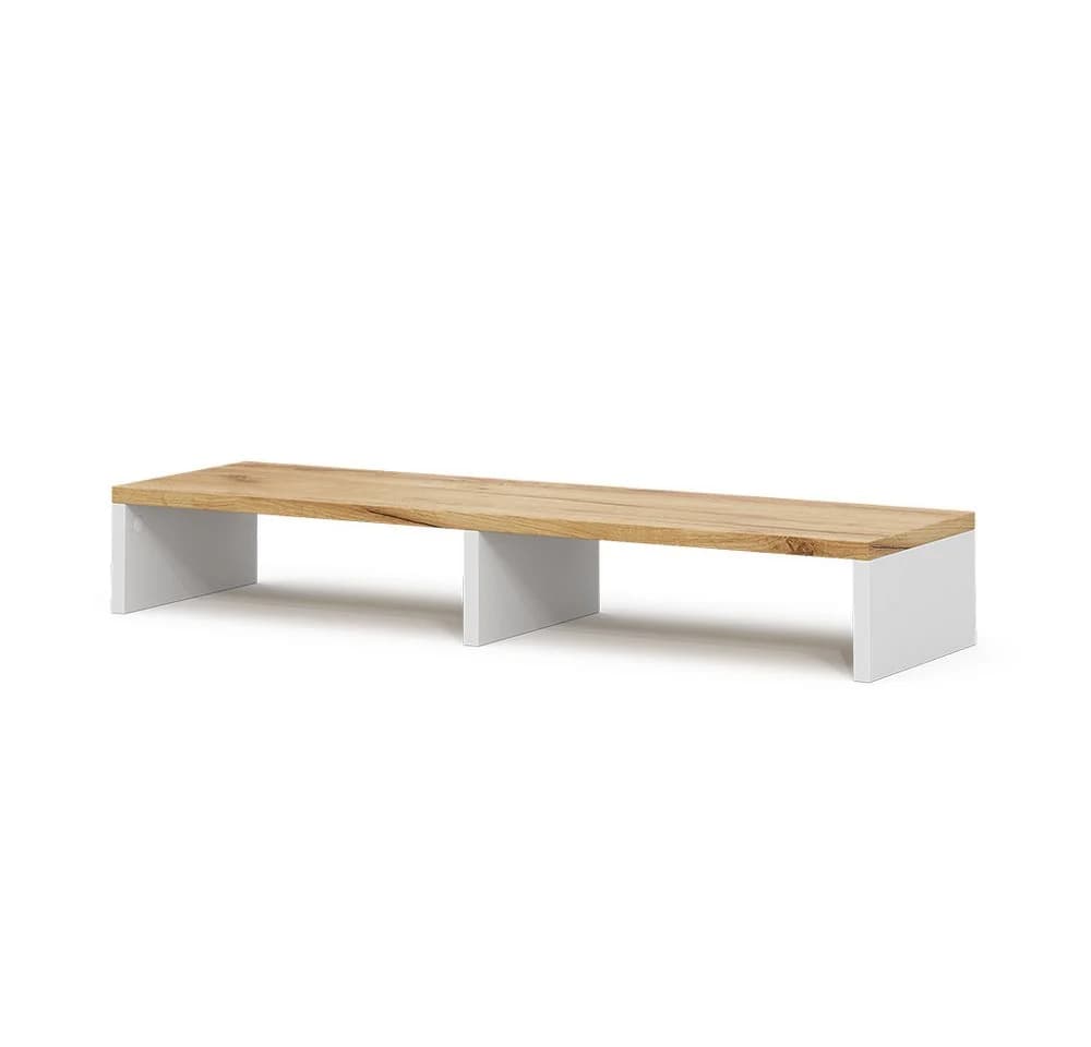 Vicco Monitorständer Tomy Weiß/Goldkraft Eiche Modern - Bild 2