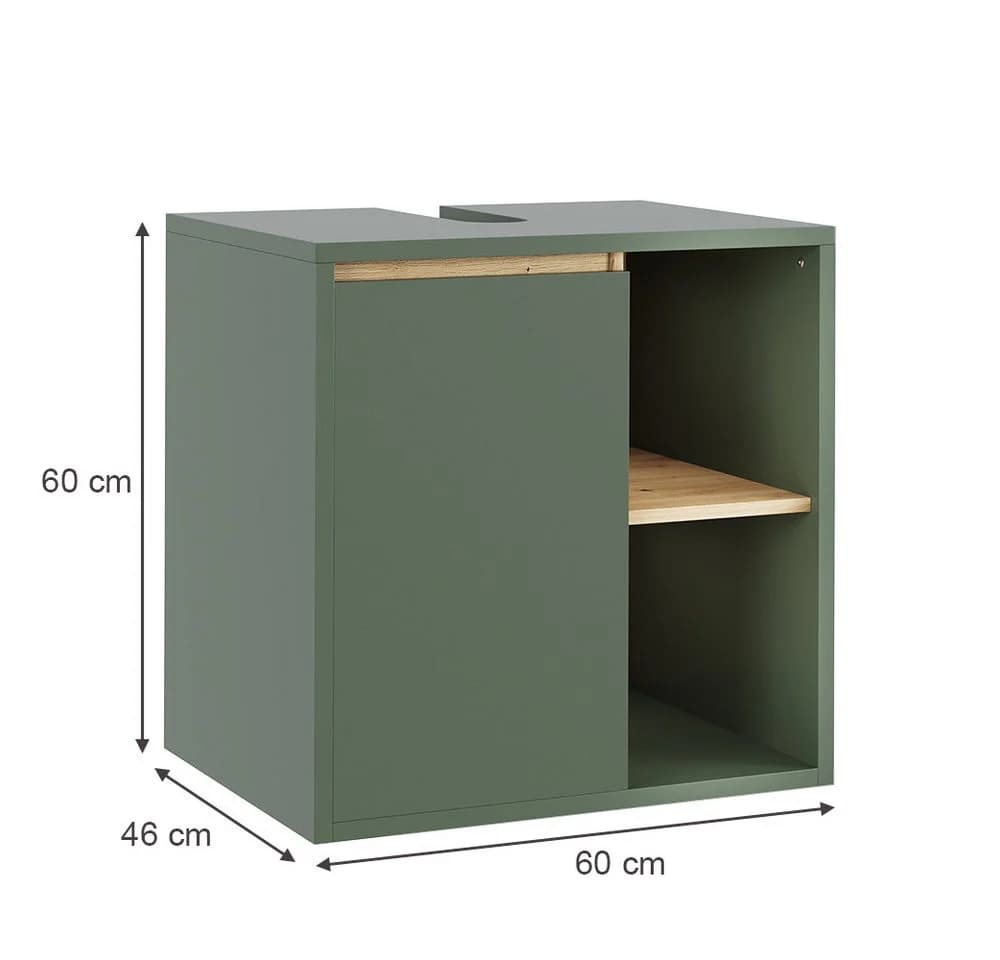 Vicco Waschbeckenunterschrank Viola Grün Modern
