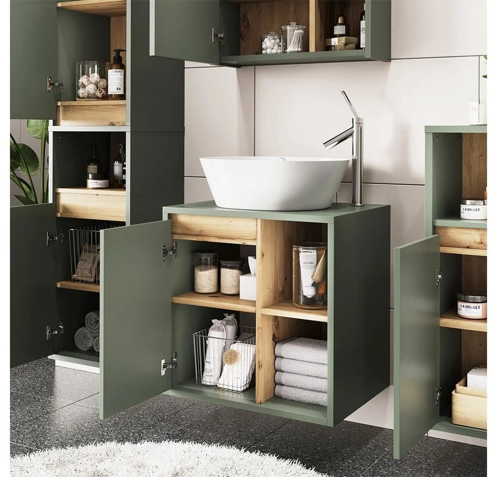 Vicco Waschbeckenunterschrank Viola Grün Modern - Bild 5