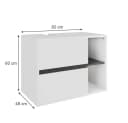 Vicco Waschbeckenunterschrank Viola Weiß/Grau mit 2 Schubladen Bild 1