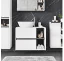 Vicco Waschbeckenunterschrank Viola Weiß/Grau mit 2 Schubladen Bild 3