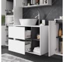 Vicco Waschbeckenunterschrank Viola Weiß/Grau mit 2 Schubladen Bild 5